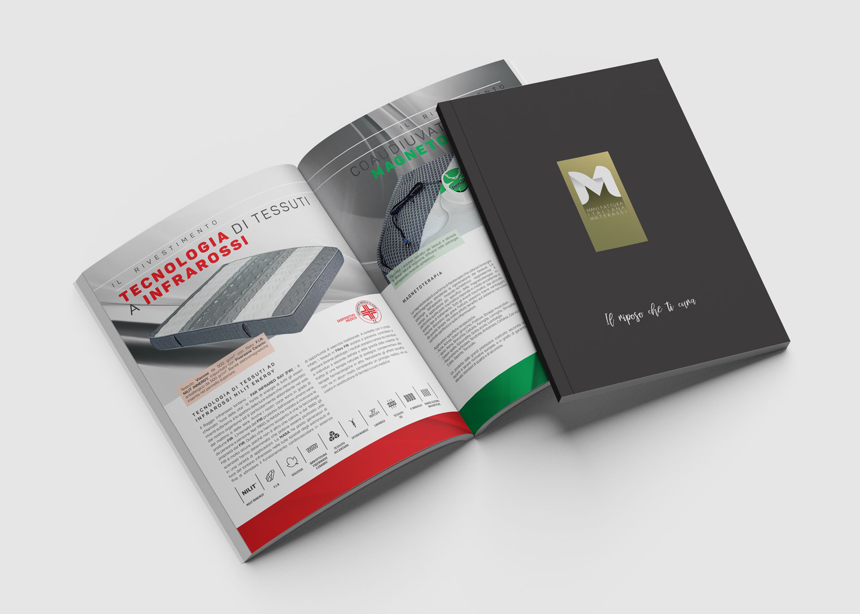 Realizzazioni grafiche del nostro studio | Prupix 40 creazione catalogo materassi