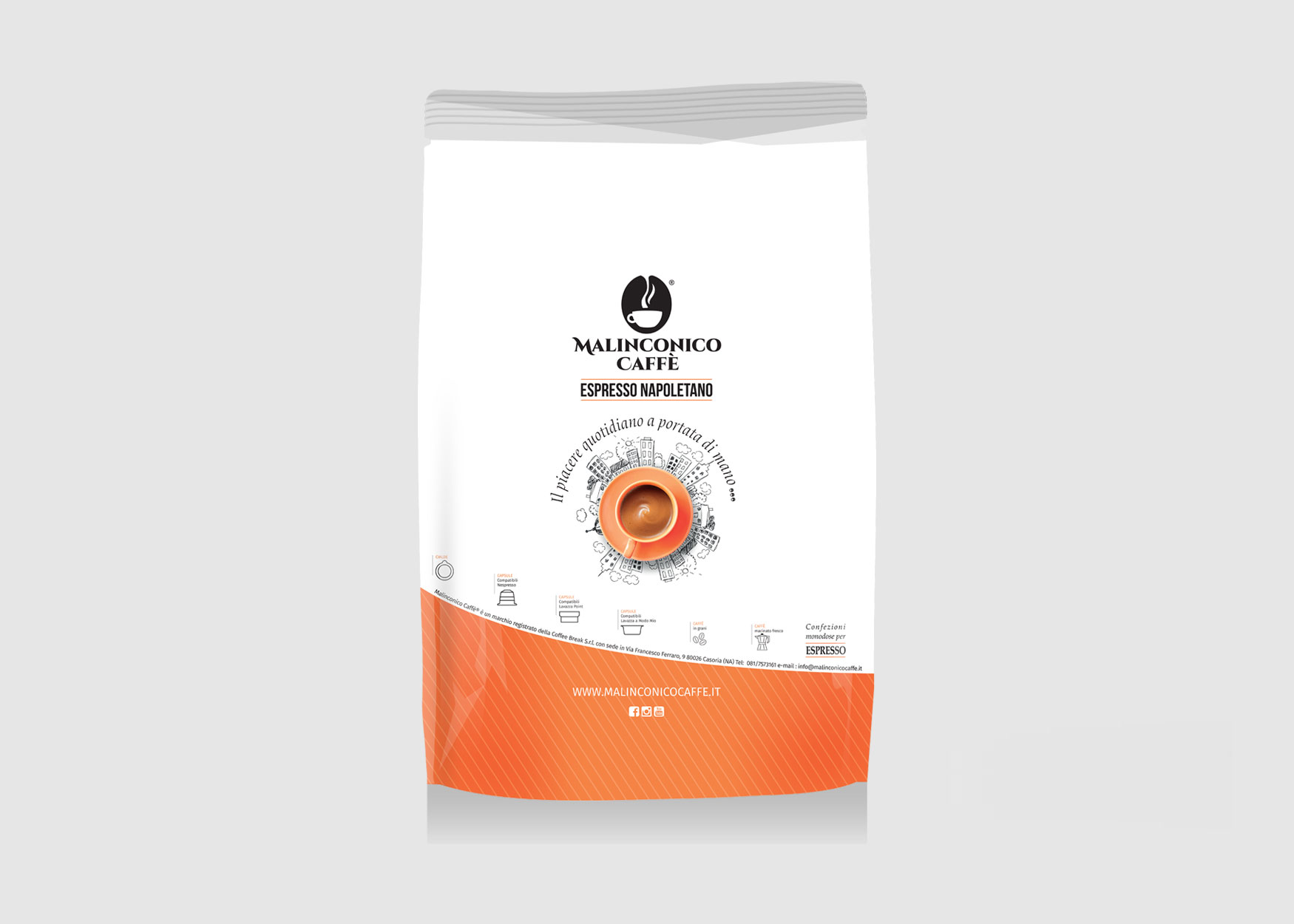 Realizzazioni grafiche del nostro studio | Prupix 98 packaging design caffe